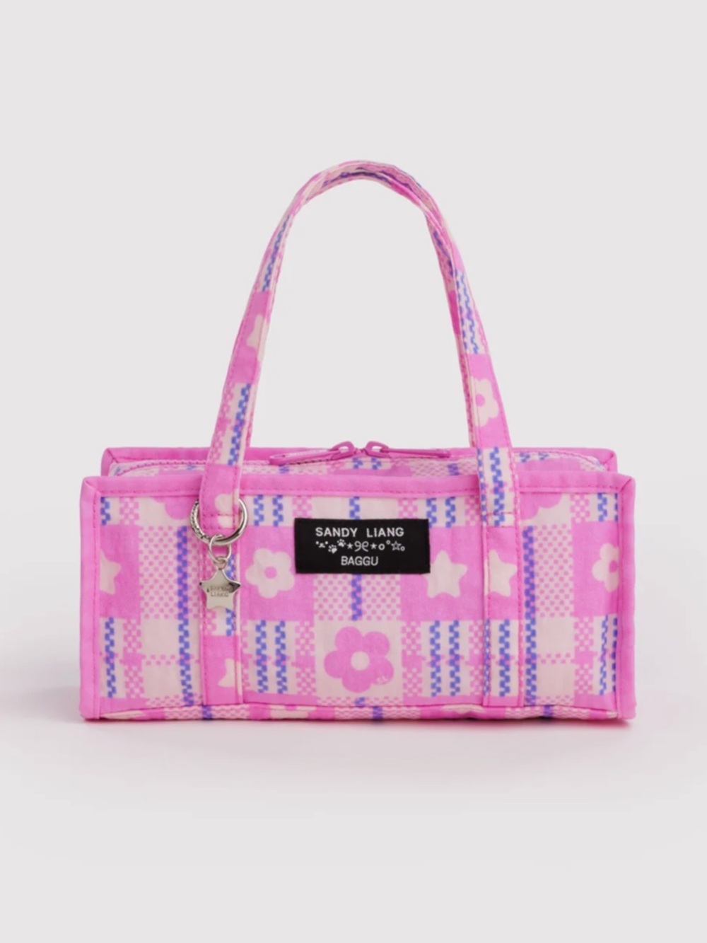 BAGGU X SANDY LIANG Pink Patterned Mini Market Bag NEW NWT